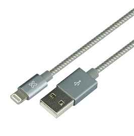 Klip Xtreme - USB cable - 4 pin USB Type A - 2 m - Gray - Braided