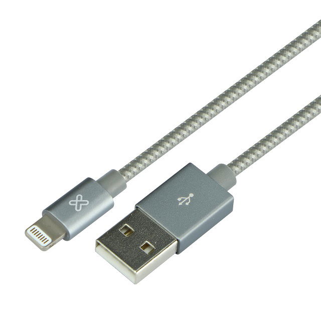 Klip Xtreme - USB cable - 4 pin USB Type A - 2 m - Gray - Braided Klip Xtreme - USB cable - 4 pin USB Type A - 2 m - Gray - Braided