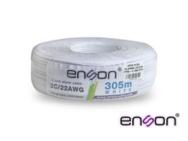 CABLE DE ALARMA ENSON 33201W305 SERIE PRO-II MULTIFILAR 2C/22 AWG BOBINA DE 305 METROS FORRO PVC COLOR BLANCO PARA USO INTERIOR DISEÑADO PARA CONEXIONES DE SISTEMAS DE ALARMA CABLE DE ALARMA ENSON 33201W305 SERIE PRO-II MULTIFILAR 2C/22 AWG BOBINA DE 305 METROS FORRO PVC COLOR BLANCO PARA USO INTERIOR DISEÑADO PARA CONEXIONES DE SISTEMAS DE ALARMA