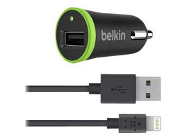 Belkin BOOST UP Car Charger+Cable - Adaptador de corriente para el coche - 12 vatios (USB) - negro - para Apple iPad/iPhone/iPod (Lightning) Belkin BOOST UP Car Charger+Cable - Adaptador de corriente para el coche - 12 vatios (USB) - negro - para Apple iPad/iPhone/iPod (Lightning)