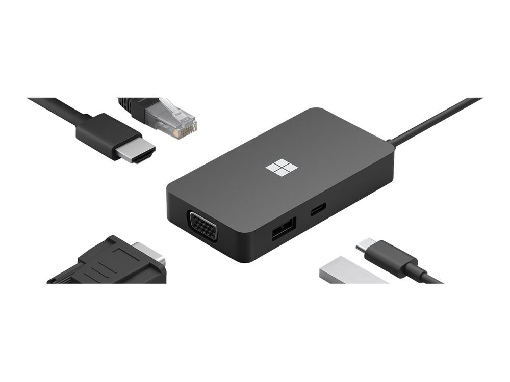 Microsoft USB-C Travel Hub - Estación de conexión - USB-C - VGA, HDMI - 1GbE