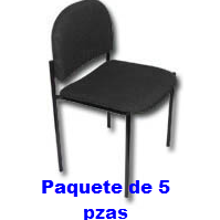 Xtech - Silla - visitante - metal, madera, espuma, tejido - negro