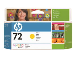 HP 72 - 130 ml - amarillo - original - DesignJet - cartucho de tinta - para DesignJet T1100, T1100ps, T1200, T1200ps, T1300, T610, T620, T770, T790 HP 72 - 130 ml - amarillo - original - DesignJet - cartucho de tinta - para DesignJet T1100, T1100ps, T1200, T1200ps, T1300, T610, T620, T770, T790