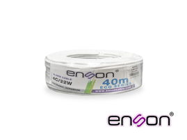 CABLE DE ALARMA ENSON 32202W040 SERIE ECO MULTIFILAR  4C/22 AWG BOBINA DE 40 METROS FORRO PVC COLOR BLANCO PARA USO INTERIOR DISEÑADO PARA CONEXIONES DE SISTEMAS DE ALARMA