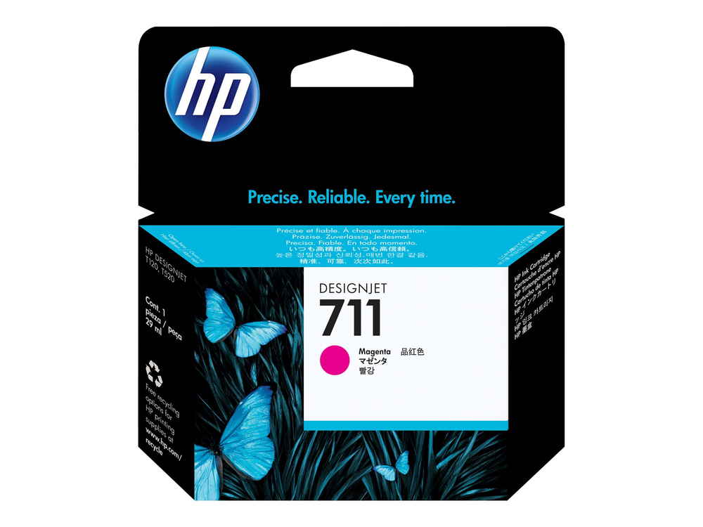 HP 711 - 29 ml - magenta - original - DesignJet - cartucho de tinta - para DesignJet T100, T120, T120 ePrinter, T125, T130, T520, T520 ePrinter, T525, T530 HP 711 - 29 ml - magenta - original - DesignJet - cartucho de tinta - para DesignJet T100, T120, T120 ePrinter, T125, T130, T520, T520 ePrinter, T525, T530