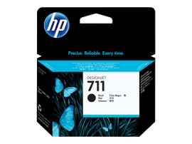 HP 711 - 80 ml - negro - original - cartucho de tinta - para DesignJet T100, T120, T120 ePrinter, T125, T130, T520, T520 ePrinter, T525, T530