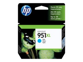 HP 951XL - 24 ml - Alto rendimiento - cián - original - cartucho de tinta - para Officejet Pro 251dw, 276dw, 8100, 8600, 8600 N911a, 8610, 8615, 8620, 8625, 8630