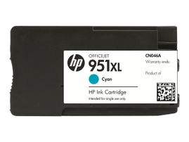 HP 951XL - 24 ml - Alto rendimiento - cián - original - cartucho de tinta - para Officejet Pro 251dw, 276dw, 8100, 8600, 8600 N911a, 8610, 8615, 8620, 8625, 8630