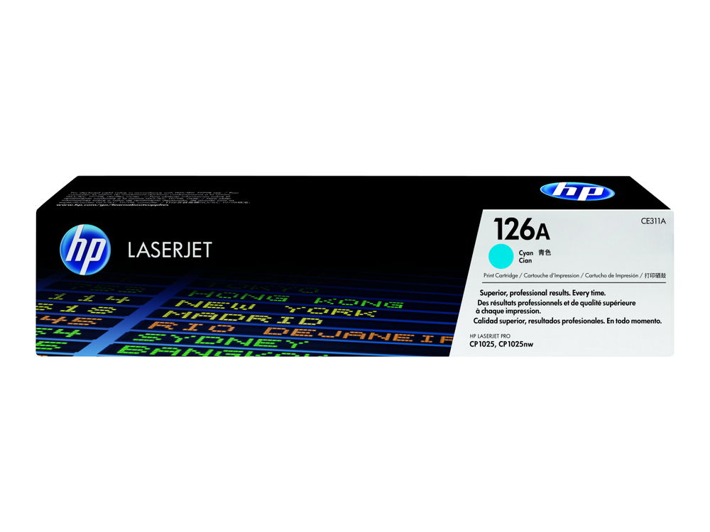 HP 126A - Cián - original - LaserJet - cartucho de tóner (CE311A) - para Color LaserJet Pro CP1025; LaserJet Pro MFP M175; TopShot LaserJet Pro M275