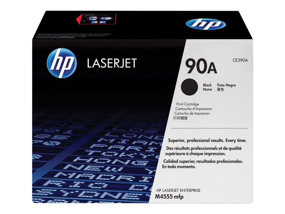 HP 90A - Negro - original - LaserJet - cartucho de tóner (CE390A) - para LaserJet Enterprise 600 M602dn, 600 M602m, 600 M602n, 600 M602x, M4555 MFP, M603xh