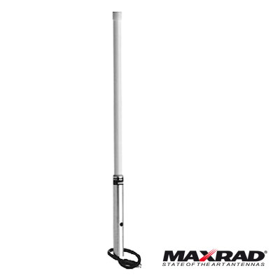 Antena Base UHF, Fibra de Vidrio, Rango de Frecuencia 450 - 460 MHz.