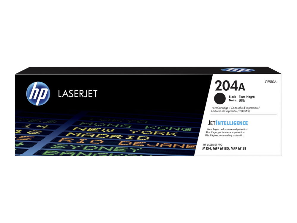 HP 204A - Negro - original - LaserJet - cartucho de tóner (CF510A) - para Color LaserJet Pro M154a, M154nw, MFP M180n, MFP M180nw