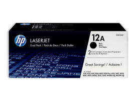 HP 12A - Paquete de 2 - negro - original - LaserJet - cartucho de tóner (Q2612AD) - para LaserJet 1010, 1012, 1015, 1018, 1020, 1022, 3015, 3020, 3030, 3050, 3052, 3055, M1005 HP 12A - Paquete de 2 - negro - original - LaserJet - cartucho de tóner (Q2612AD) - para LaserJet 1010, 1012, 1015, 1018, 1020, 1022, 3015, 3020, 3030, 3050, 3052, 3055, M1005