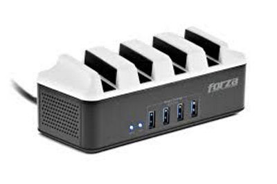 Forza - Surge protector - AC 110/220 V - 4 Tomas de Corriente - 4 USB Phone Holder