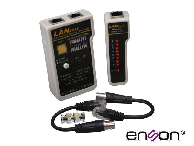 TESTER PARA CABLE DE RED ENSON ENS-TELN2 IDEAL PARA IDENTIFICAR ERRORES DE TERMINADO Y CONTINUIDAD EN CABLES DE RED Y TELEFONICO RJ45 Y RJ11, Y TAMBIEN DE CABLE BNC RG59 Y RG6 TESTER PARA CABLE DE RED ENSON ENS-TELN2 IDEAL PARA IDENTIFICAR ERRORES DE TERMINADO Y CONTINUIDAD EN CABLES DE RED Y TELEFONICO RJ45 Y RJ11, Y TAMBIEN DE CABLE BNC RG59 Y RG6