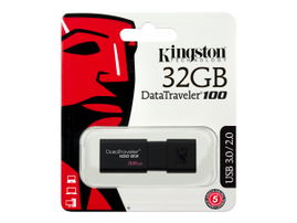 Kingston DataTraveler 100 G3 - Unidad flash USB - 32 GB - USB 3.0 - negro