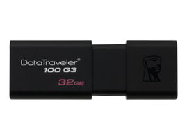 Kingston DataTraveler 100 G3 - Unidad flash USB - 32 GB - USB 3.0 - negro Kingston DataTraveler 100 G3 - Unidad flash USB - 32 GB - USB 3.0 - negro