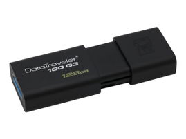 Kingston DataTraveler 100 G3 - Unidad flash USB - 128 GB - USB 3.0 - negro
