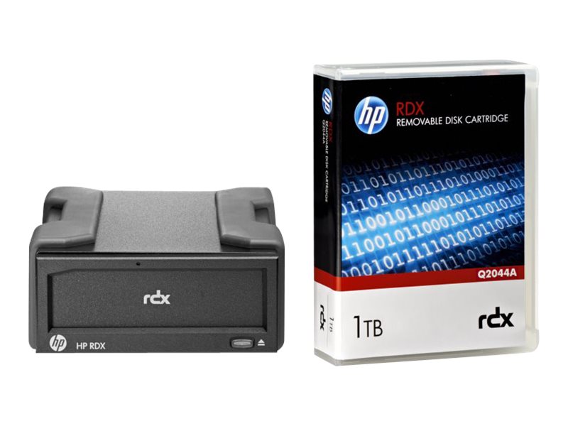 HPE RDX Removable Disk Backup System - Unidad de disco - cartucho RDX - SuperSpeed USB 3.0 - externo - con Cartucho de 1 TB - para ProLiant MicroServer Gen10 Entry HPE RDX Removable Disk Backup System - Unidad de disco - cartucho RDX - SuperSpeed USB 3.0 - externo - con Cartucho de 1 TB - para ProLiant MicroServer Gen10 Entry