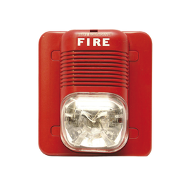 Red,  12/24 volt, selectable-output horn strobe