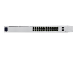 Ubiquiti UniFi Switch USW-24-POE - Conmutador - Gestionado - 24 x 10/100/1000 (16 PoE+) + 2 x Gigabit SFP - montaje en rack, sobremesa - PoE++ (95 W)
