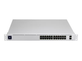 UniFi Switch USW-Pro-24-POE Gen2, Capa 3 de 24 puertos PoE 802.3at/bt + 2 puertos 1/10G SFP+, 400W, pantalla informativa