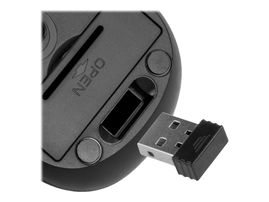 Klip Xtreme Klever KMW-340 - Ratón - óptico - 6 botones - inalámbrico - 2.4 GHz - receptor inalámbrico USB - negro
