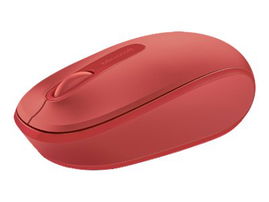 Microsoft ratón móvil inalámbrico 1850 - Ratón - diestro y zurdo - óptico - 3 botones - inalámbrico - 2.4 GHz - receptor inalámbrico USB - rojo llama