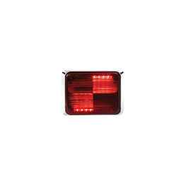 Warning Light Quadraflare LED with Integrated Flasher, Red Color and 5 Independent Patterns in One Model