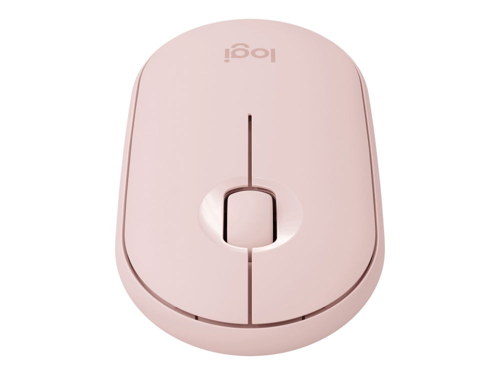 Logitech Pebble M350 - Ratón - óptico - 3 botones - inalámbrico - Bluetooth, 2.4 GHz - receptor inalámbrico USB - rosa