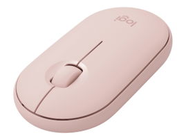 Logitech Pebble M350 - Ratón - óptico - 3 botones - inalámbrico - Bluetooth, 2.4 GHz - receptor inalámbrico USB - rosa