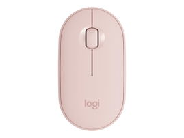 Logitech Pebble M350 - Ratón - óptico - 3 botones - inalámbrico - Bluetooth, 2.4 GHz - receptor inalámbrico USB - rosa