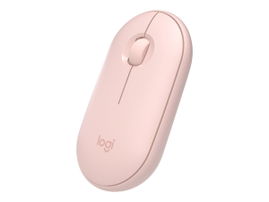 Logitech Pebble M350 - Ratón - óptico - 3 botones - inalámbrico - Bluetooth, 2.4 GHz - receptor inalámbrico USB - rosa