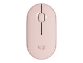 Logitech Pebble M350 - Ratón - óptico - 3 botones - inalámbrico - Bluetooth, 2.4 GHz - receptor inalámbrico USB - rosa