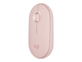 Logitech Pebble M350 - Ratón - óptico - 3 botones - inalámbrico - Bluetooth, 2.4 GHz - receptor inalámbrico USB - rosa