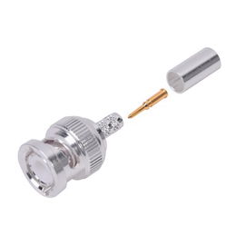 Conector BNC Macho de Anillo Plegable para Cable LMR-195, RG-58/U, RG-142/U, Plata/Oro/Teflón. Conector BNC Macho de Anillo Plegable para Cable LMR-195, RG-58/U, RG-142/U, Plata/Oro/Teflón.