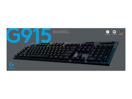 Logitech G915 TKL Tenkeyless LIGHTSPEED Wireless RGB Mechanical Gaming Keyboard - Teclado - retroiluminación - inalámbrico - USB, Bluetooth, 2.4 GHz - inglés - interruptor: GL Tactile - carbón