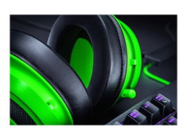 Razer Kraken - Auricular - tamaño completo - cableado - conector de 3,5 mm - aislamiento de ruido - verde