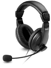 Klip Xtreme - KSH-301 - Headset - Wired - Stereo w/vol control - Dos enchufes independientes de 3,5mm para micrófono y audio