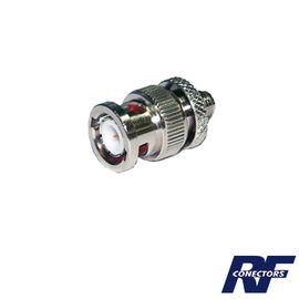 Adaptador en Linea de Conector SMA Hembra a BNC Macho, Niquel / Oro / Teflón.