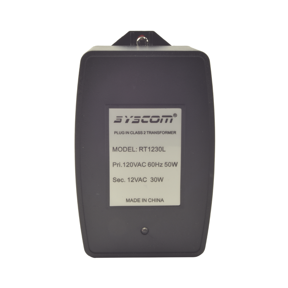 Transformador de Pared 12 Vca 30 VA. Cuenta con Fusible Externo Facilmente Intercambiable