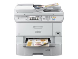 Epson WorkForce Pro WF-6590DWF - Impresora multifunción - color - chorro de tinta - 279.4 x 431.8 mm (original) - A4/Legal (material) - hasta 22 ppm (copiando) - hasta 24 ppm (impresión) - 580 hojas - 33.6 Kbps - USB 2.0, Gigabit LAN, Wi-Fi(n), NFC, 