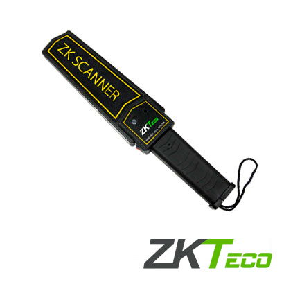 DETECTOR DE METALES MANUAL ZKTECO ZK-D100S OPERA CON BATERÍA CUADRADA DE 9V FUNCIÓN DE ALERTA ACÚSTICA O VIBRACIÓN