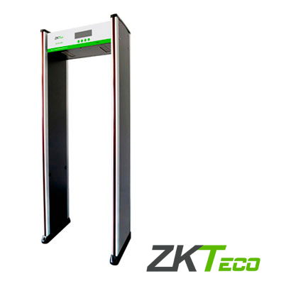 DETECTOR DE METALES PISO ZKTECO 18ZONAS ZK-D2180S PARA CUERPO COMPLETO CON PANTALLA LCD PROGRAMABLE