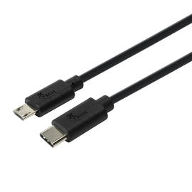 Xtech XTC-520 - Cable USB - USB-C (M) reversible a Micro-USB tipo B (M) - USB 2.0 - 1.8 m - negro