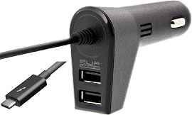 Klip Xtreme - Car holder/charger - Car 2xUSB + USB-C