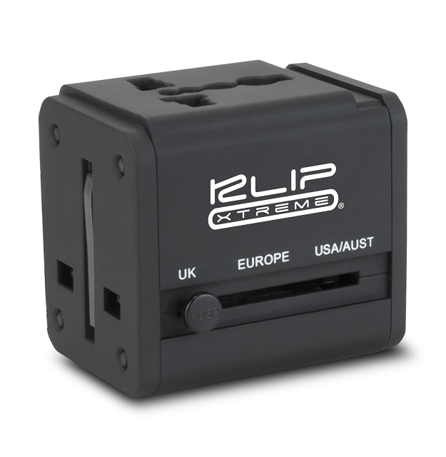 Klip Xtreme - Adaptador universal para viajes  - Dos puertos USB