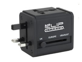 Klip Xtreme - Adaptador universal para viajes  - Dos puertos USB