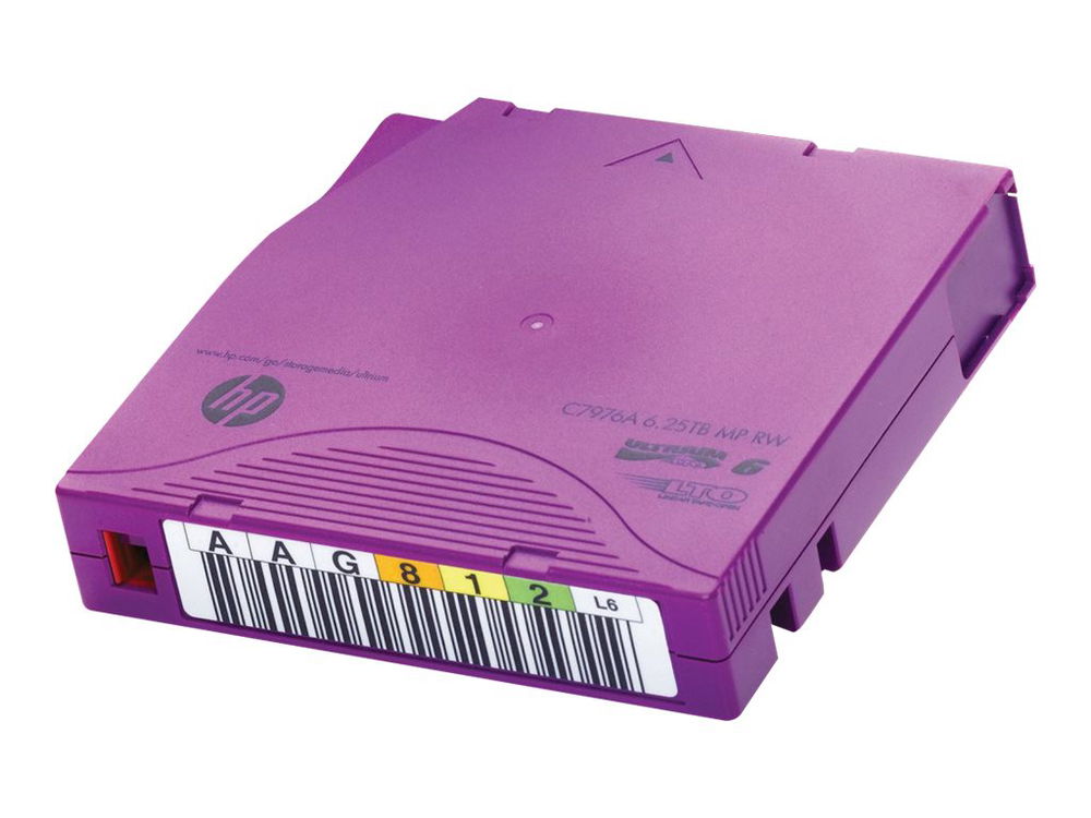 HPE RW Data Cartridge - 20 x LTO Ultrium 6 - 2.5 TB / 6.25 TB - etiquetas de escritura - púrpura - para StorageWorks SAS Rack-Mount Kit; StoreEver MSL2024, MSL4048, MSL8096; StoreEver 1/8 G2 HPE RW Data Cartridge - 20 x LTO Ultrium 6 - 2.5 TB / 6.25 TB - etiquetas de escritura - púrpura - para StorageWorks SAS Rack-Mount Kit; StoreEver MSL2024, MSL4048, MSL8096; StoreEver 1/8 G2