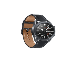 Samsung Galaxy Watch 3 - 45 mm - negro místico - reloj inteligente con banda - cuero - pantalla luminosa 1.4